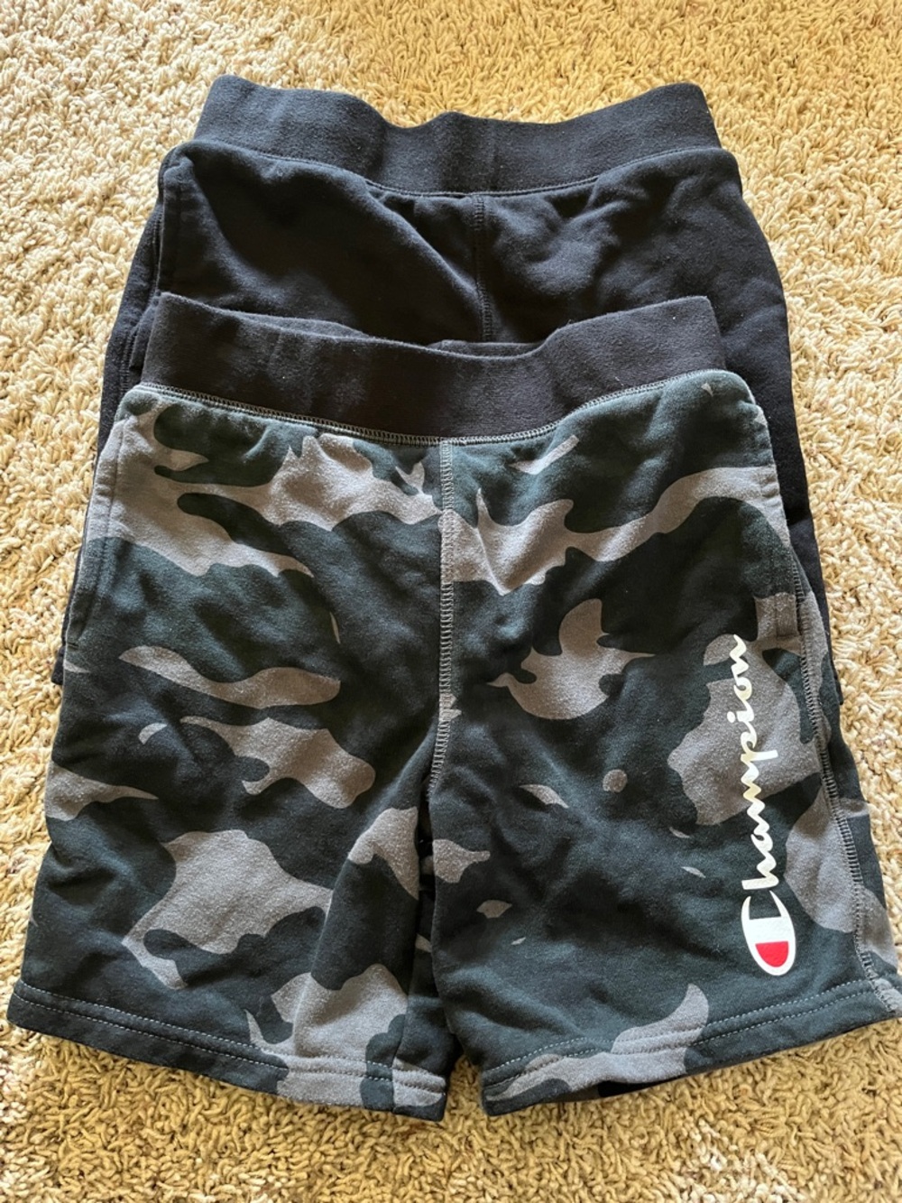 Champion Boys' Black & Gray Camo Athletic Shorts - 2-Pack
